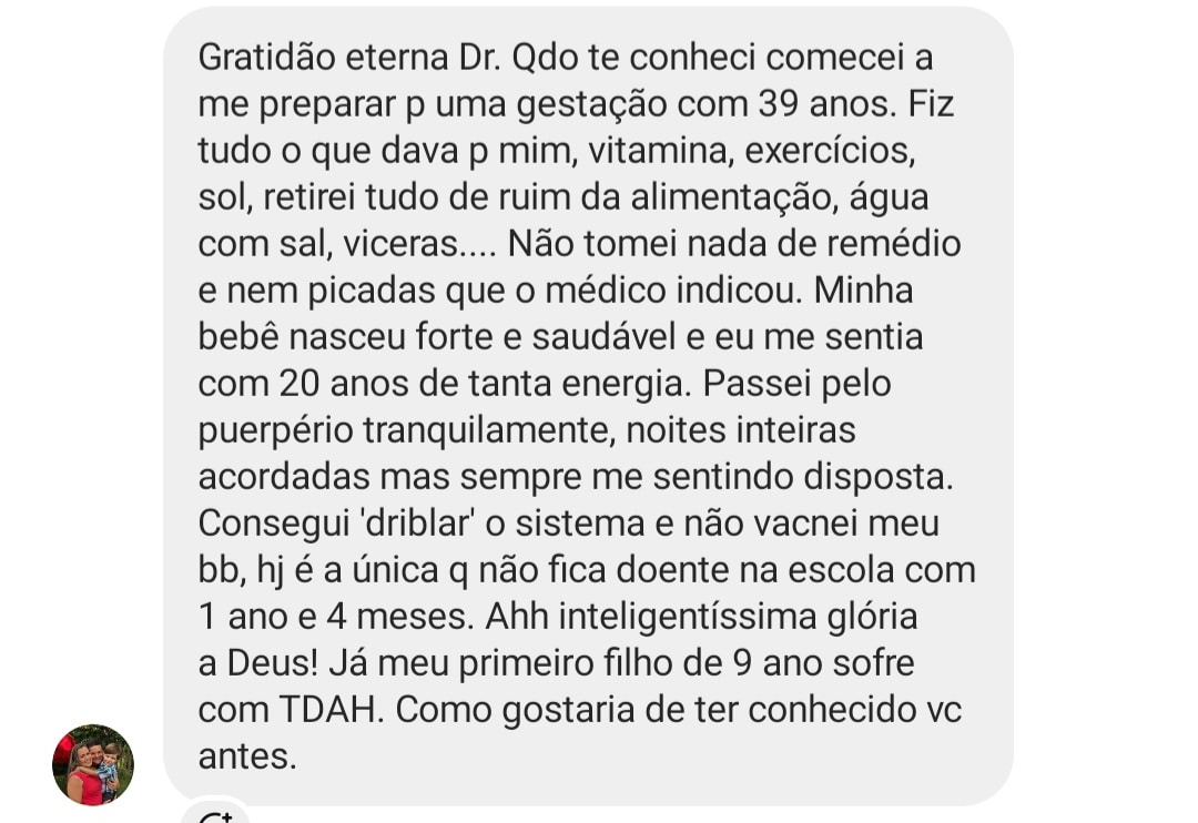 Depoimento — Família · Qualidade de vida